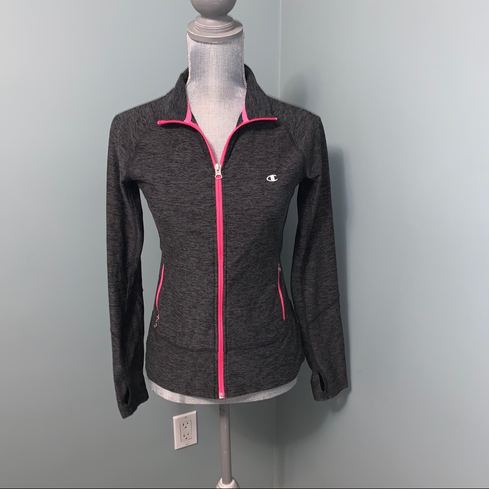 CHAMPION grey Full zip Sweater long sleeves women’s size XS